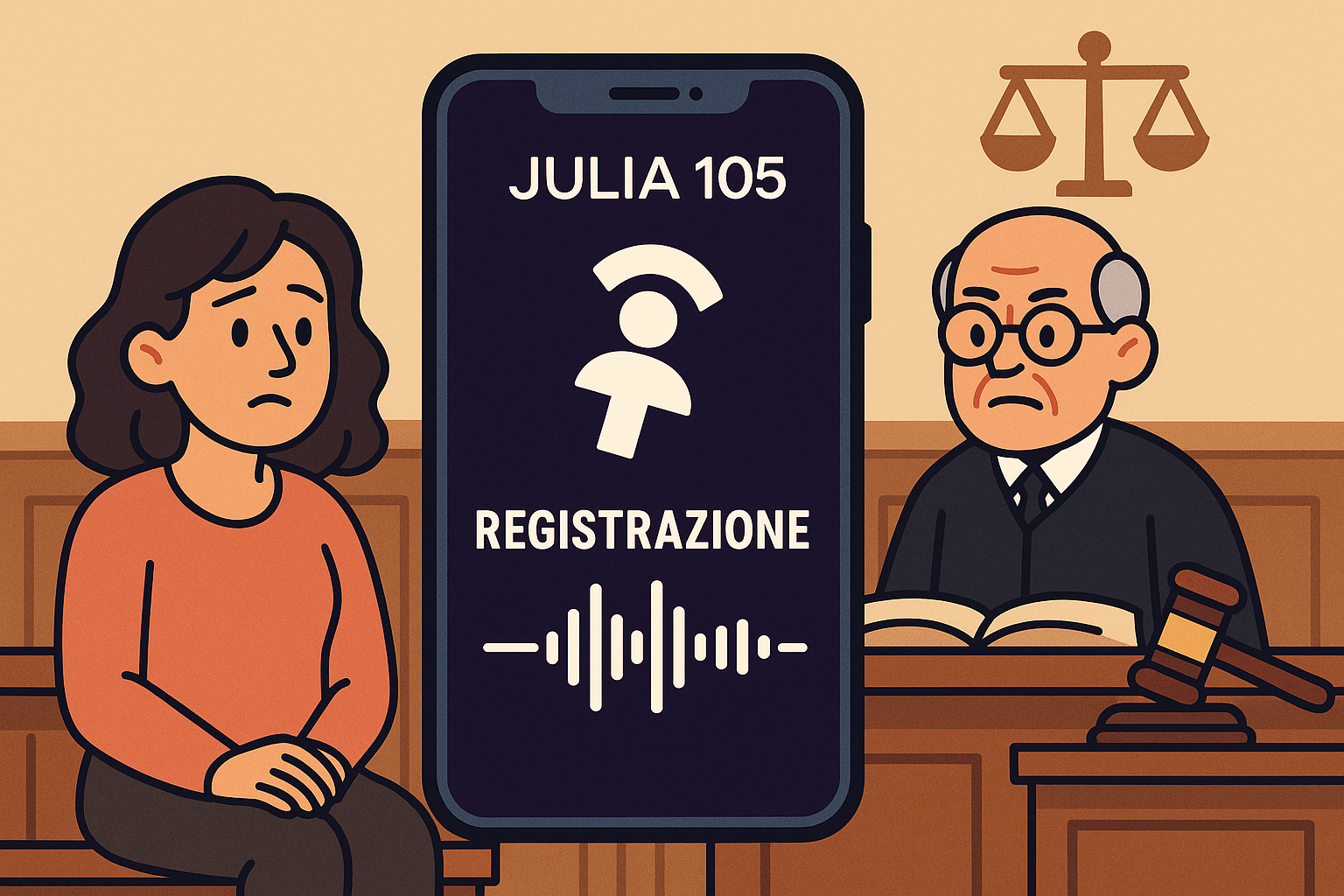 Registrazione Julia 105 utilizzabile in tribunale